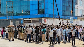 Workers' Protest Over Wage Hike Turns Violent In Noida, Vehicles Torched