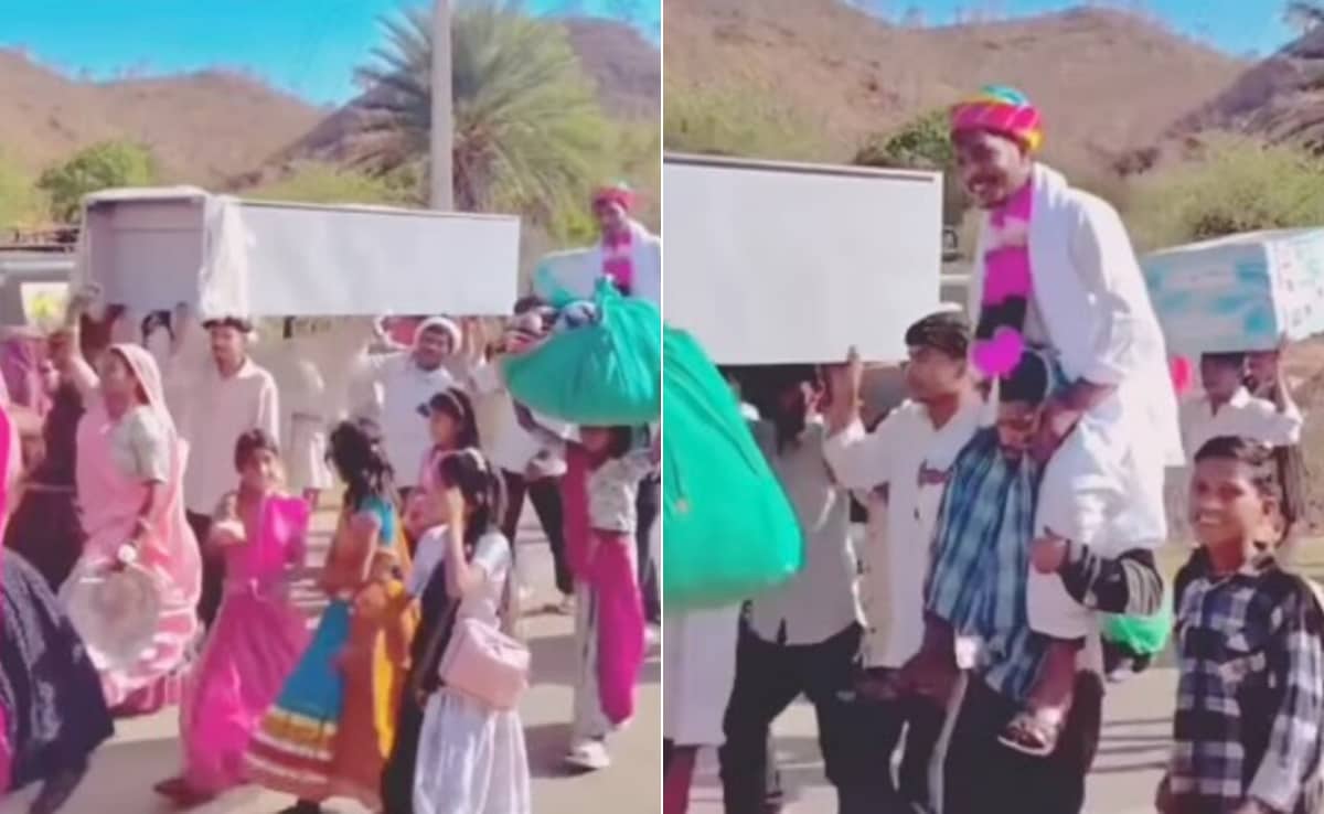 दूल्हा कंधे पर, मेहमानों के सिर पर सामान! पहले नहीं देखी होगी ऐसी बारात, वजह जानकर दिल खुश हो जाएगा