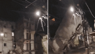 VIDEO: उज्जैन में तीन मंजिला मकान भरभराकर गिरा, सड़क चौड़ीकरण की खुदाई बनी हादसे की वजह