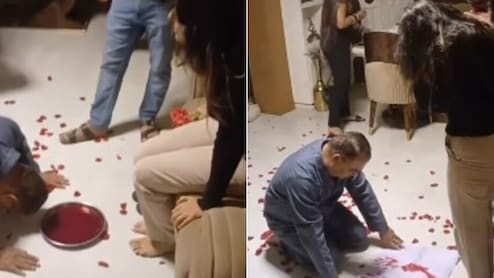 शादी से पहले बेटी को ऐसा सम्मान! पिता ने माथे से लगाए बेटी के पैरों के निशान, भावुक कर देगा ये अनोखा Video