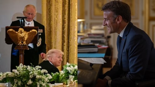"Chic": Macron On King Charles' "You'd Be Speaking French" Jab At Trump