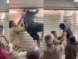 गाजियाबाद के क्लीनिक में चोरी करने घुसा चोर शटर में फंसा, रात भर वहीं लटका रहा, सुबह पुलिस ने निकाला