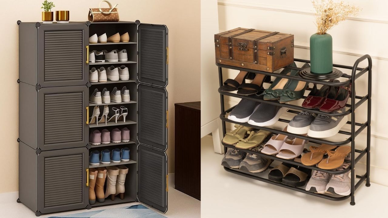 आपके घर को मॉडर्न और अट्रैक्टिव लुक देंगे ये डस्ट‑रेसिस्टेंट शू रैक्स, कीमत में कम और क्वालिटी में हैं नंबर वन