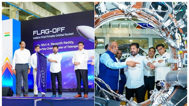 तेलंगाना CM रेवंत रेड्डी ने स्काईरूट एयरोस्पेस के विक्रम-1 रॉकेट को दिखाई हरी झंडी, प्रक्षेपण स्थल पहुंचा