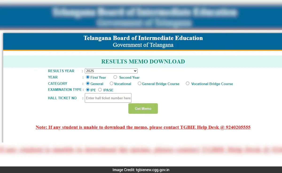 Telangana Board Inter 1st, 2nd Year Result Out Today, Marks Memo Download Link Here