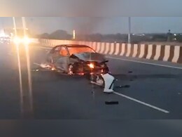 Ajmer News:  NH-48 पर कोटा से जयपुर जा रही चलती कार बनी आग का गोला, धुआं देख सहम गए लोग