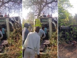 टीकमगढ़ में भीषण हादसा: इंदौर से आ रही यात्री बस पलटी, अफरा-तफरी का माहौल; एक दर्जन लोग घायल