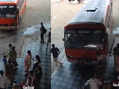 प्लेटफॉर्म पर खड़े थे यात्री, तभी तेज रफ्तार बस ने मारी टक्कर... CCTV में कैद हुआ दिल दहला देने वाला हादसा