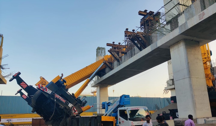 बीकेसी मेट्रो साईटवर गर्डर कोसळला; कोणतीही जीवितहानी नाही