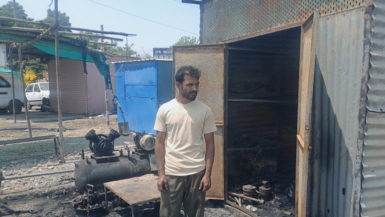 Gujarat Migrant Shop Owner Left Devastated As Life Savings Turn to Ashes