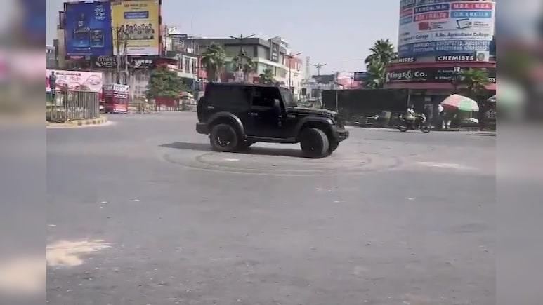 Video: UP Thar Driver's Drifting Stunt Near Police Post Gets SUV Seized