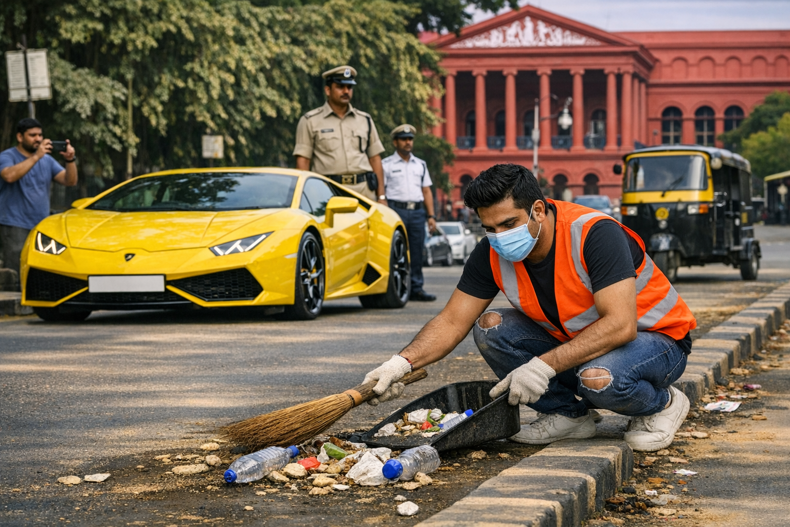 अपनी लैंबोर्गिनी में जाओ और सड़क पर झाड़ू लगाओ, जज ने रईसजादे को दी कभी न भूलने वाली सजा