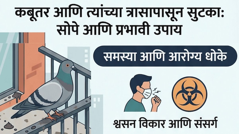Pigeon Repellent Ideas: तुमच्याही बाल्कनी, खिडकीवर कबूतर करतायेत घाण; समस्या दूर करण्यासाठी फॉलो करा 9 टिप्स