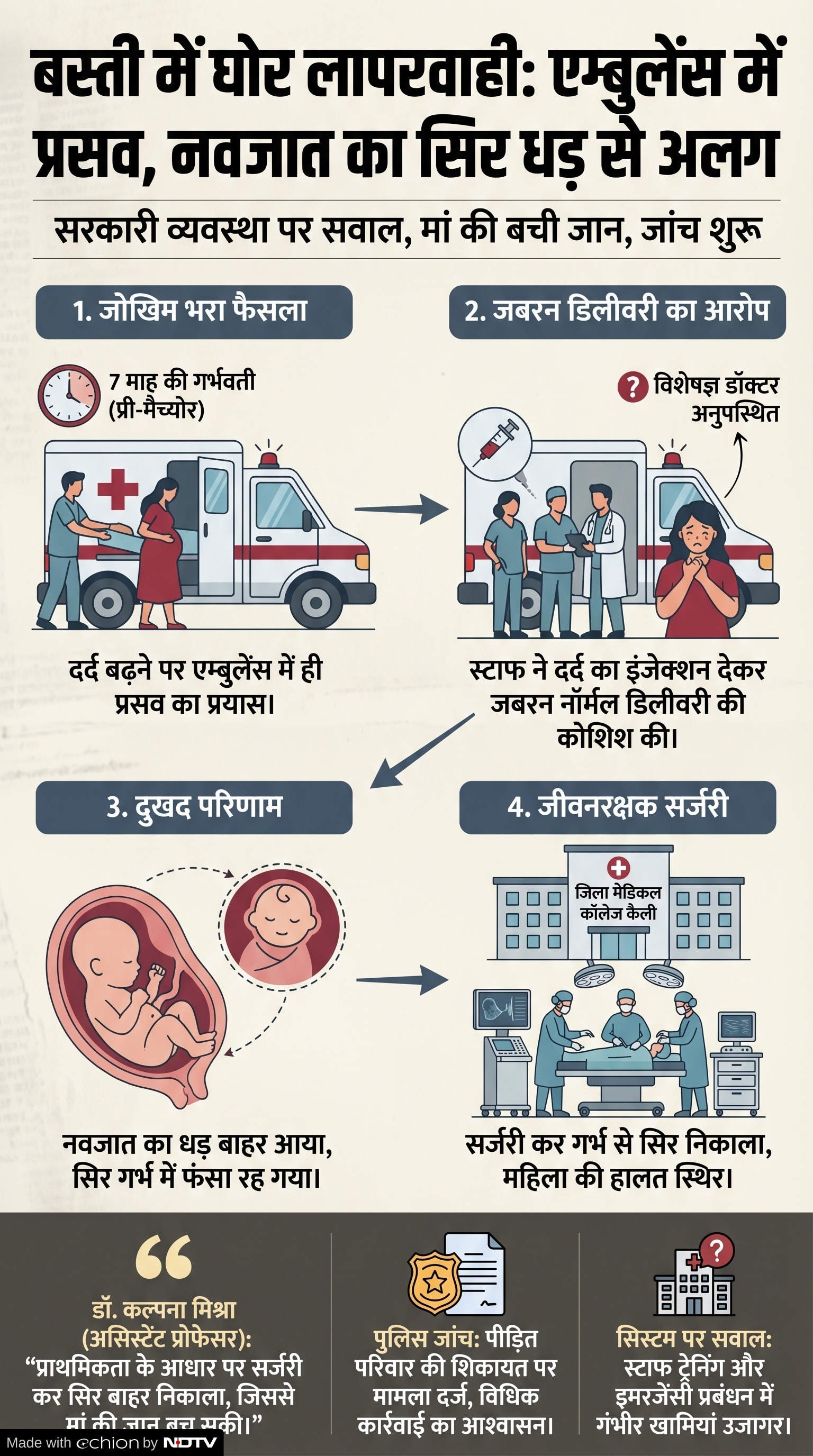 Uttar Pradesh News: बस्ती में एम्बुलेंस में डिलीवरी के दौरान नवजात की मौत