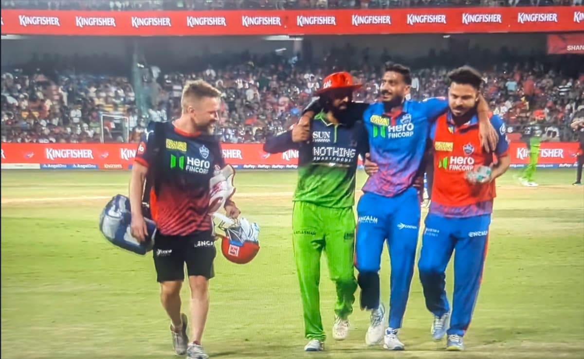 Krunal Pandyas Gesture For Injured Axar Patels Wins Hearts During RCB vs DC Clash