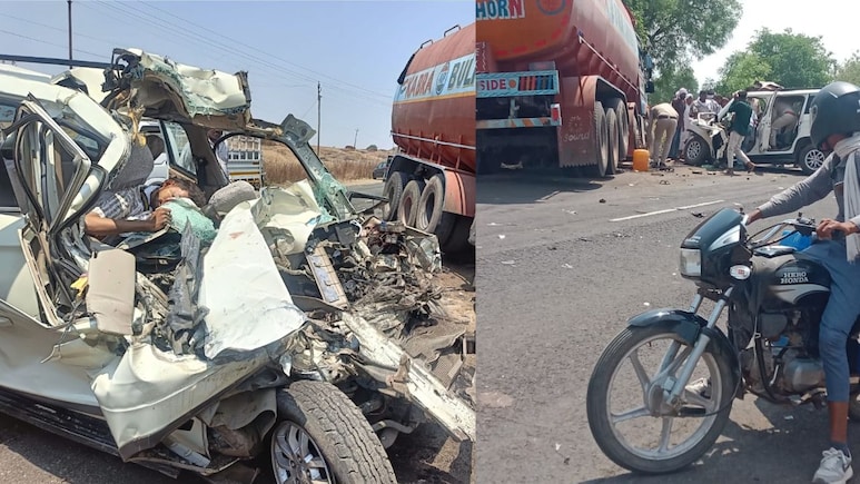 बारातियों से भरी लग्जरी गाड़ी और टैंकर की भीषण टक्कर से थर्राया बड़वानी, 5 की मौत से खुशियां मातम में तब्दील