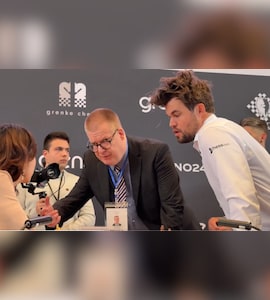 Watch: Magnus Carlsen Allows Opponent For Selfie Ahead Of Match, Then Gets Her Phone Removed