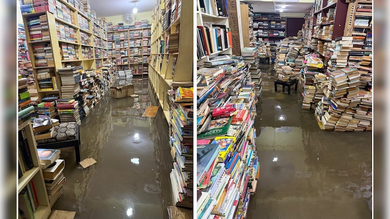 बेंगलुरु की बारिश में बह गईं 5000 किताबें, 'द बुकवर्म' की बर्बादी देख रो पड़ा हर पाठक!