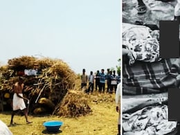 एका चितेवर 3 सख्ख्या भावा-बहि&zwj;णींवर अंत्यसंस्कार; अंगावर काटा आणणारं दृश्य