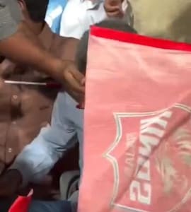 Watch: Fan Left With Bloodied Face After Being Hit by PBKS Stars Six During Rajasthan Royals Clash