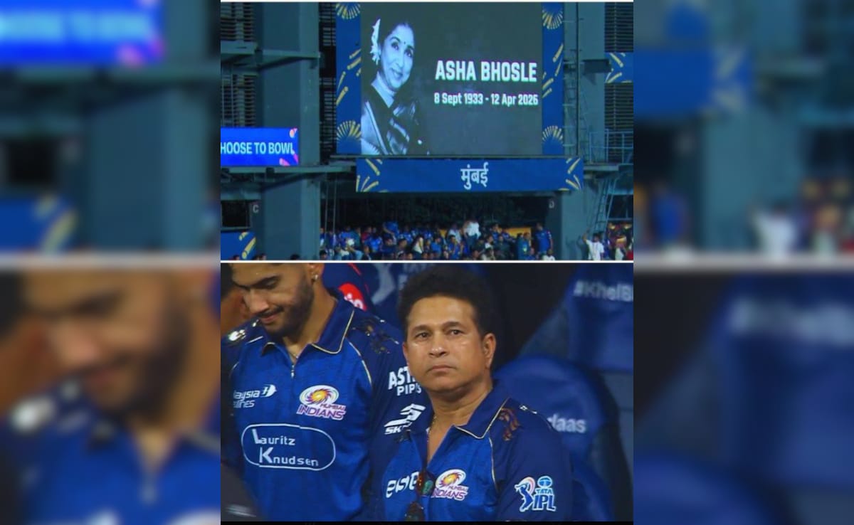 Moment Of Silence Observed In IPL In Memory Of Asha Bhosle Ahead Of MI vs RCB, Players Wear Black Armbands