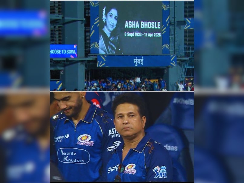 Moment Of Silence Observed In IPL In Memory Of Asha Bhosle Ahead Of MI vs RCB, Players Wear Black Armbands