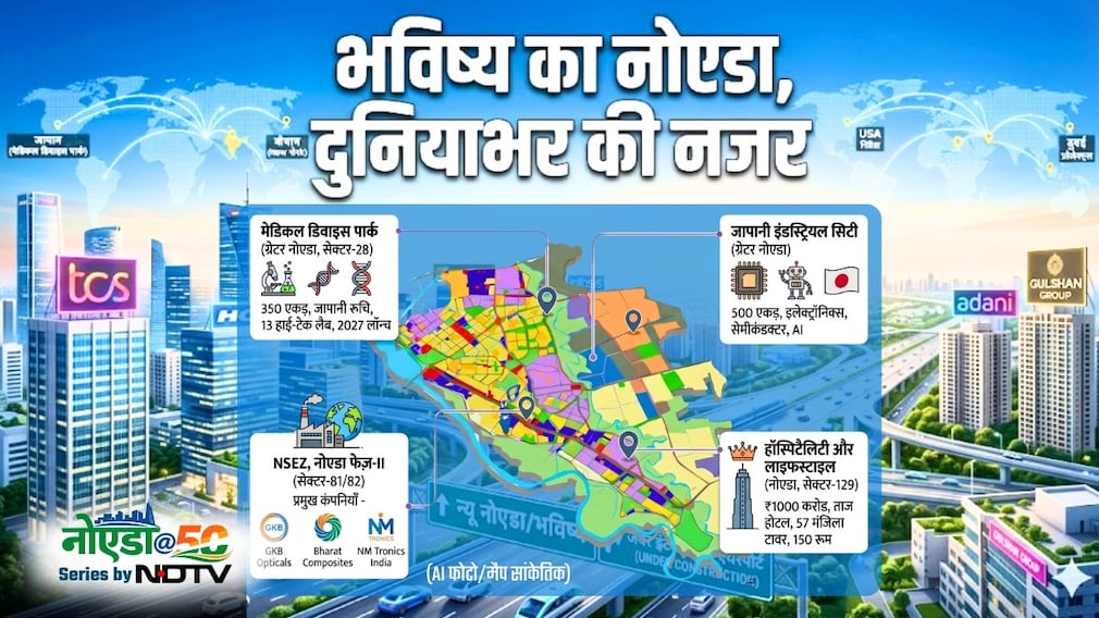 नोएडा@50: 1,000 करोड़ का ताज, MNCs, जापानी सिटी, US-दुबई की नजर! न्&zwj;यू नोएडा में किधर आने वाली हैं कौन-सी कंपनियां?
