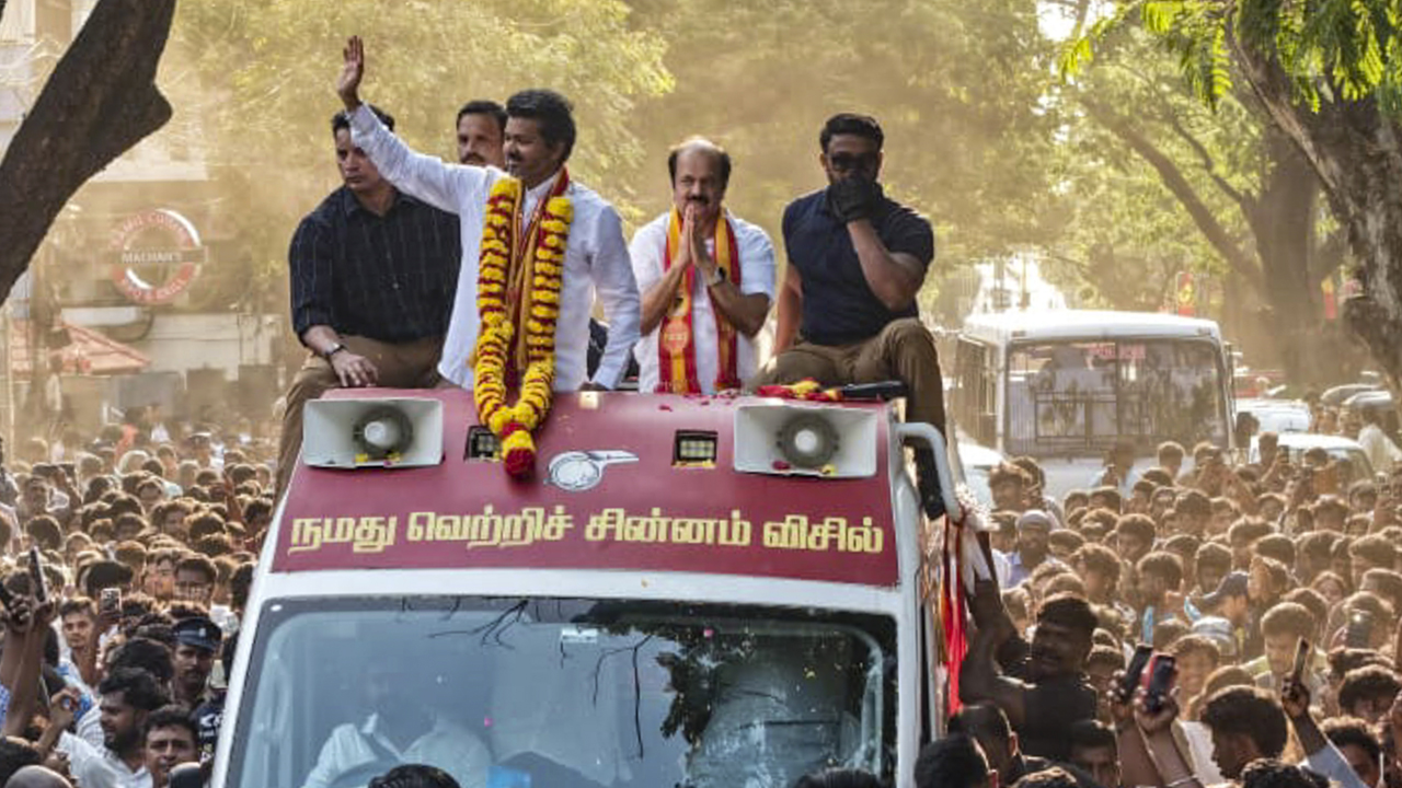 Case Registered Against TVK Chief Vijay Over Chennai's T Nagar Roadshow