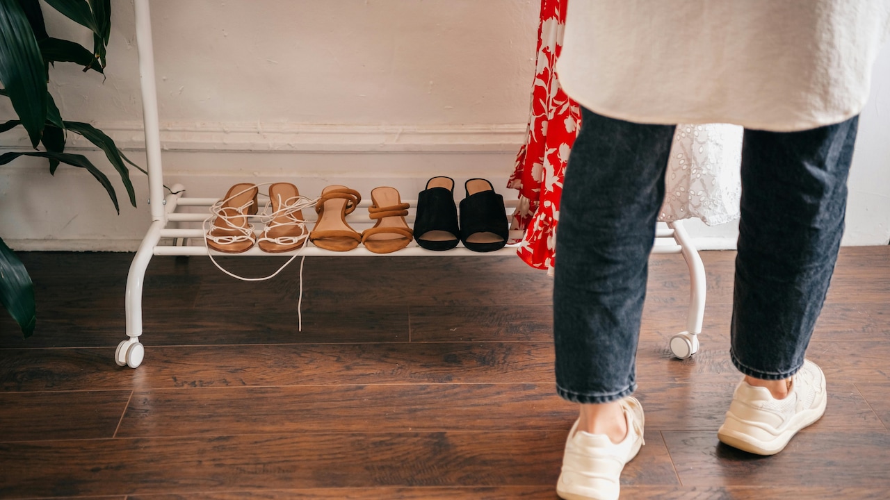 Say goodbye to cluttered entryway with these durable shoe racks