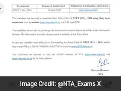 NEET UG 2026 Admit Cards Out; Exam Scheduled For May 3