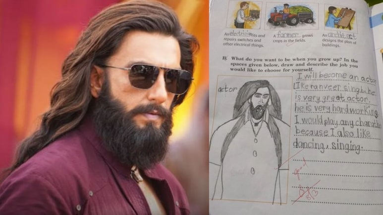 बड़ा होकर रणवीर सिंह बनूंगा! स्कूल असाइनमेंट में बच्चे ने लिख डाली दिल की बात, स्केच पर आए ताबड़तोड़ रिएक्शन