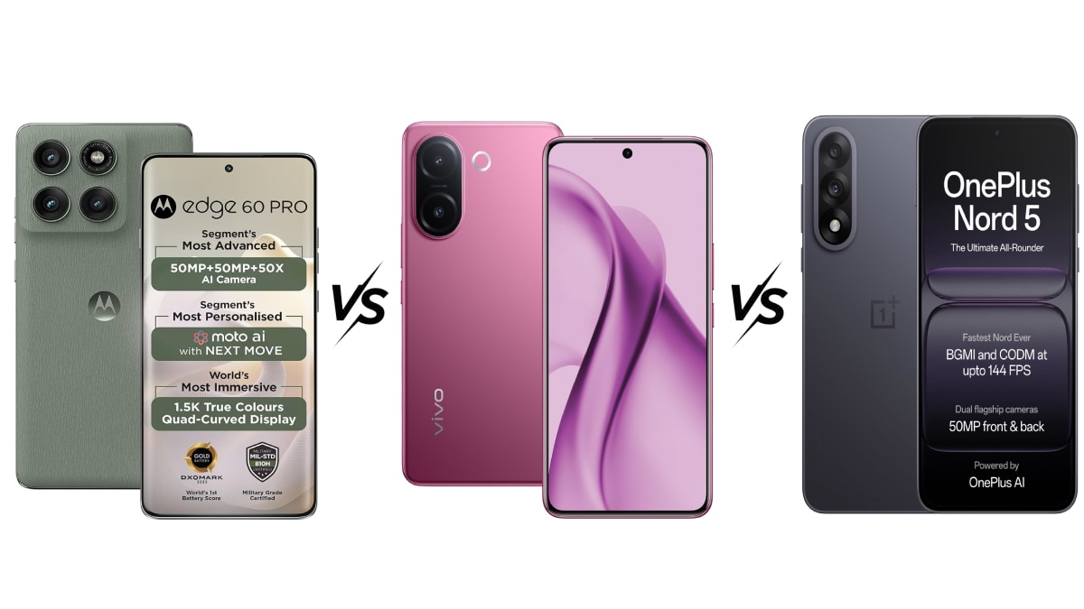 Motorola Edge 60 Pro vs Vivo V60e vs OnePlus Nord 5, Rs 35 हजार से कम में कौन सा है बेस्ट?