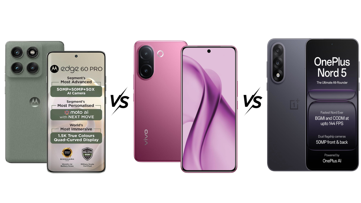 Motorola Edge 60 Pro vs Vivo V60e vs OnePlus Nord 5, Rs 35 हजार से कम में कौन सा है बेस्ट?