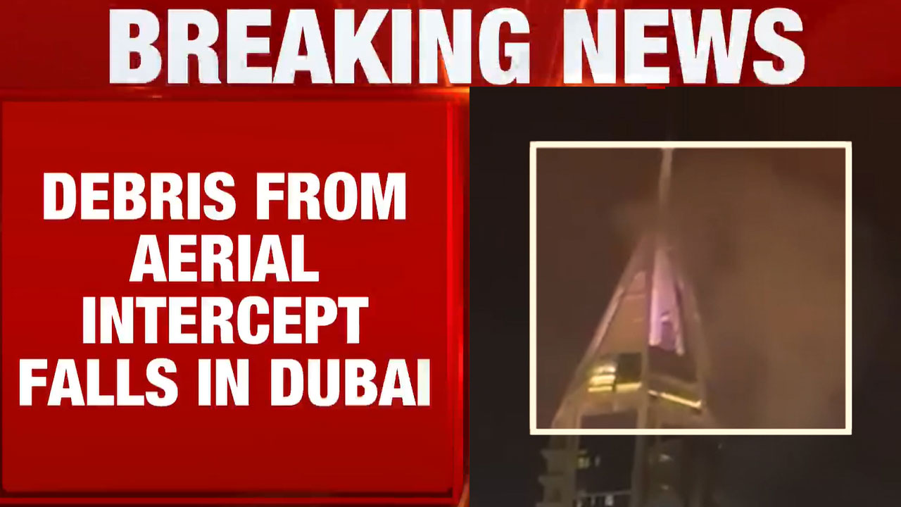 Debris From Aerial Interceptions Of Iran Missile Attacks Falls On Dubai Marina Building