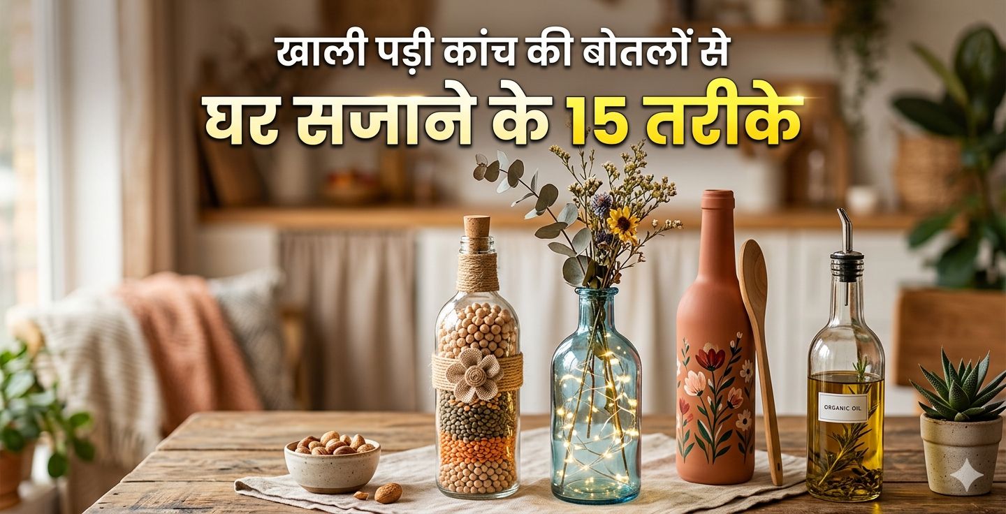 बिना पैसा खर्च किए घर को सजाना है? यहां देखें खाली पड़ी बोतलों से Home Decor के 15 आइडियाज