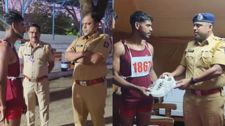 VIDEO: वर्दीचं स्वप्न, अविस्मरणीय संघर्ष! चप्पल घालून 5 KM धावला तरुण, कारण ऐकून DCP च्या डोळ्यात पाणी