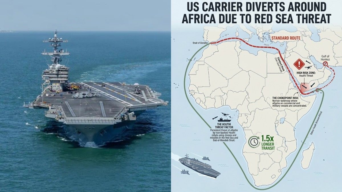 Houthi Threat? Why USS George Bush Is Taking 1.5 Times Longer Route To Gulf