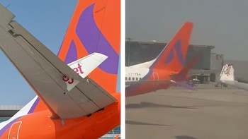 SpiceJet Plane Suffers Winglet Damage After Colliding With Stationary Akasa Aircraft At Delhi Airport