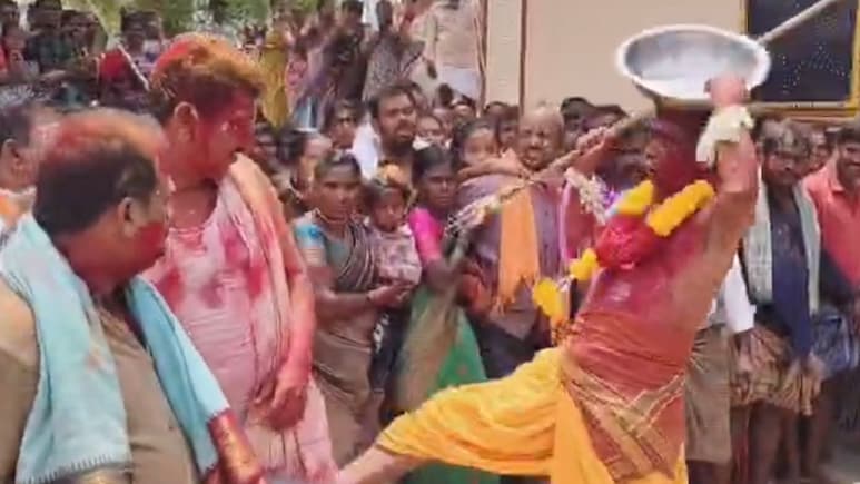 Kicks For Blessings: At Andhra Temple, Devotees Follow Unusual Tradition