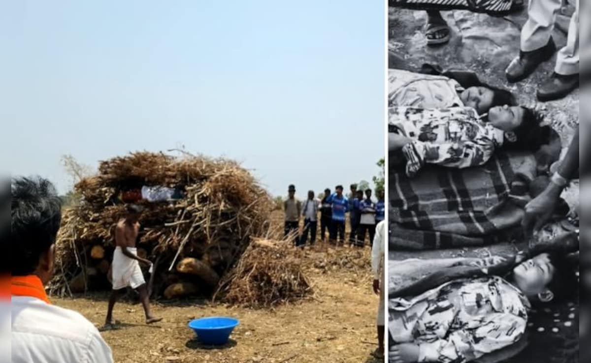 एक चिता पर तीन सगे भाई-बहनों का अंतिम संस्कार, मंजर ऐसा कि हर आंख भर आई