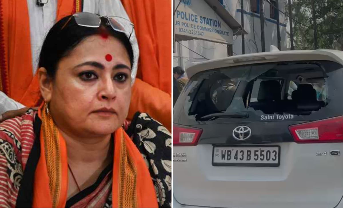 बंगाल में वोटिंग के बीच BJP प्रत्याशी अग्निमित्रा पॉल की कार पर हमला, भीड़ ने तोड़े कांच