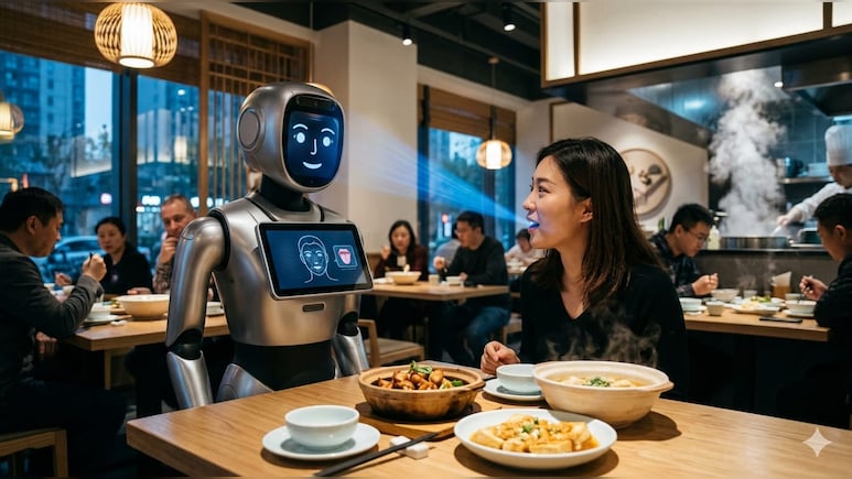 अब 'जीभ' देखकर वेटर बताएगा क्या खाना है! यहां रेस्टोरेंट में AI रोबोट ने उड़ाए सबके होश