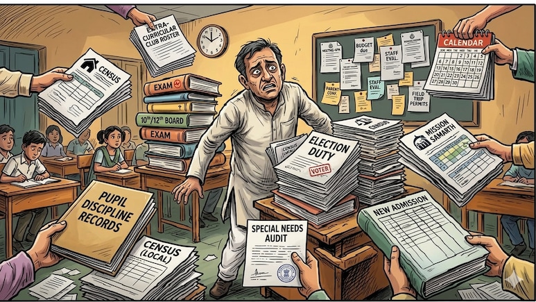 जनगणना में ड्यूटी से इनकार पड़ा भारी, 10 शिक्षकों‑कर्मचारियों पर दर्ज होगी FIR