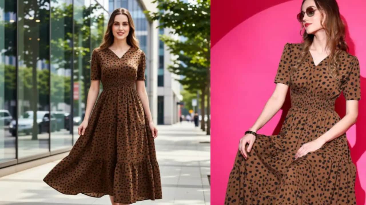 Click to buy Sheetal Associates Womens Fit and Flare Maroon Dress