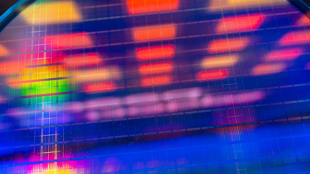 A Samsung HBM4 Base Die wafer displayed on the exhibition floor at the Nvidia GTC conference in San Jose.