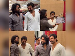 पूजा सेरेमनी में विजय देवरकोंडा के साथ दिखे 'नेचुरल स्टार' नानी