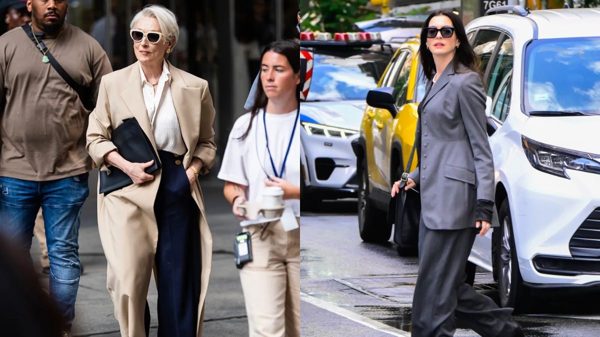 Meryl Streep (L) and Anne Hathaway (R) in Devil Wears Prada 2 (2006) Meryl Streep (L) and Anne Hathaway (R) in Devil Wears Prada 2 (2006)