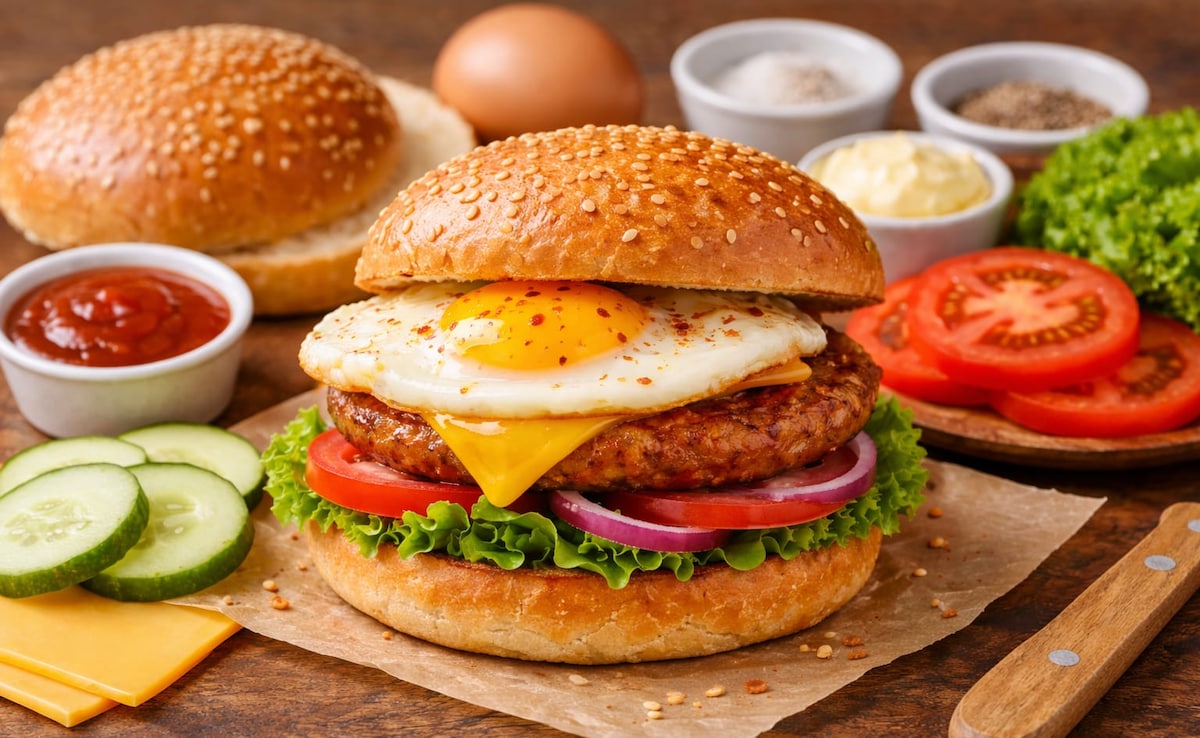 Egg Burger Recipe: 5 मिनट में बनाएं हेल्दी एग बर्गर, टेस्टी और प्रोटीन से भरपूर