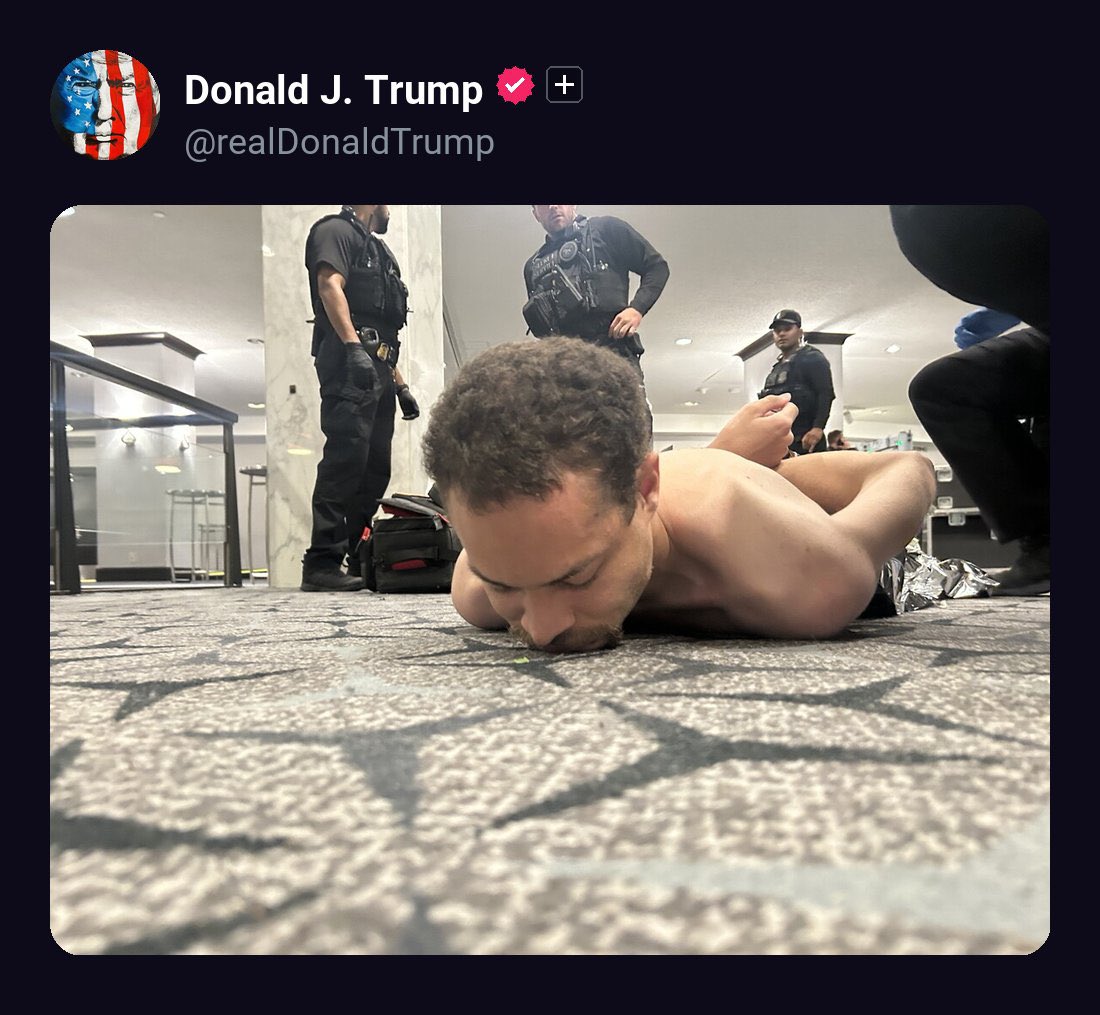 ट्रंप ने हमलावर की तस्वीर ट्रूथ सोशल पर शेयर की है.