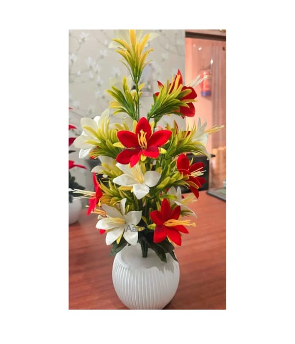 Click here to buy: AartPush Premium Quality Artificial Lily Flowers